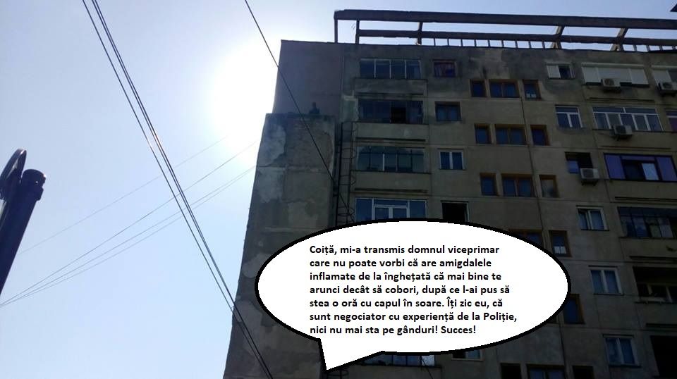 Zece detalii neobservate la cazul bărbatului care a ameninţat că se aruncă de pe 7 Etaje