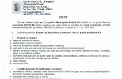 Punem pariu că la concursul de referent organizat de Casa de Cultură IL Caragiale iese cine trebuie?