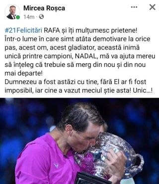 EXCLUSIV DOAMNE-AJUTĂ! Rafael Nadal a primit un mesaj de la Dumnezeu prin deputatul Mircea Roșca