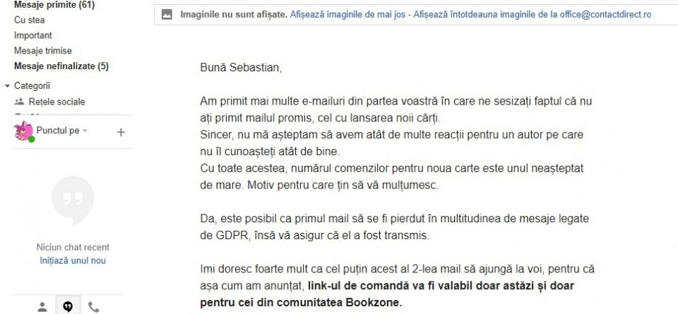 Livia de la Bookzone are un soi de perversitate care mă incită, mai ales că nu i-am comandat nimic și ea tot insistă