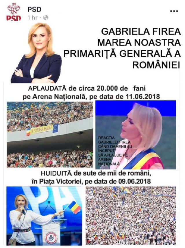 Scandal în PSD. Unele filiale au greșit mesajul în care se spunea că românii au huiduit-o pe Halep pe Arena Națională - FOTO